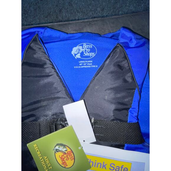 Bass Pro Shops Life Jacket Vest Adult Large XL 40"- 52" Type 3 PFD Water Sports - Picture 4 of 10